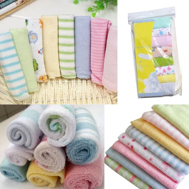 Set of Soft Baby Washcloths - Gentle Newborn Face & Body Towels