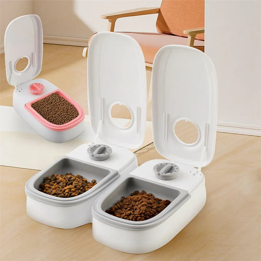 Automatic Pet Feeder for Dogs & Cats - Timed Food Dispenser with Control