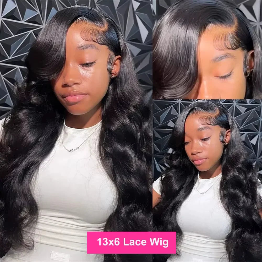 300%  Density  Body Wave  Human Hair Wig -30-36'' Lace Frontal ( 13x6 / 13x4 /  5x5 )  Glueless , Transparent HD