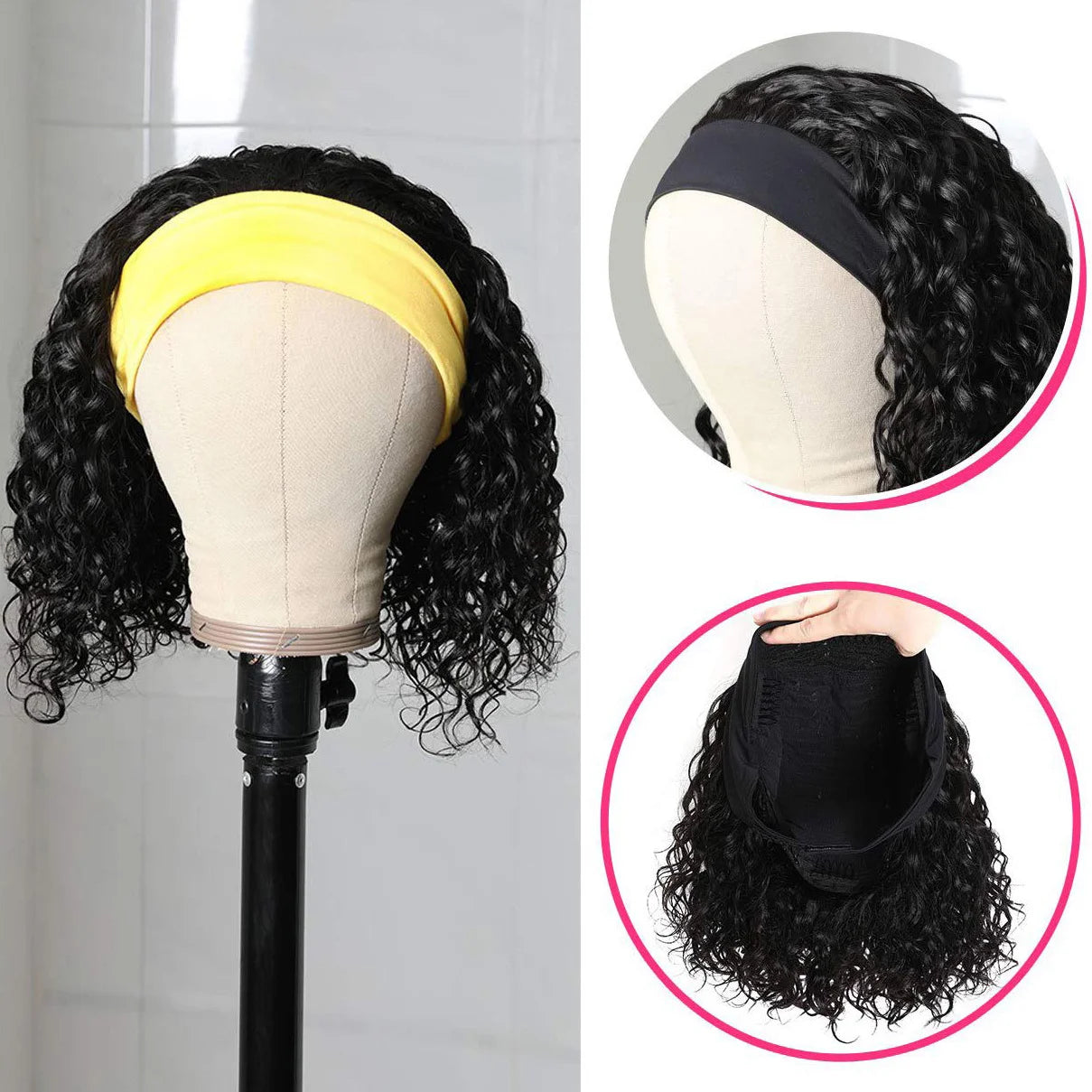 Deep Wave Curly Bob Wig - 100% Human Hair