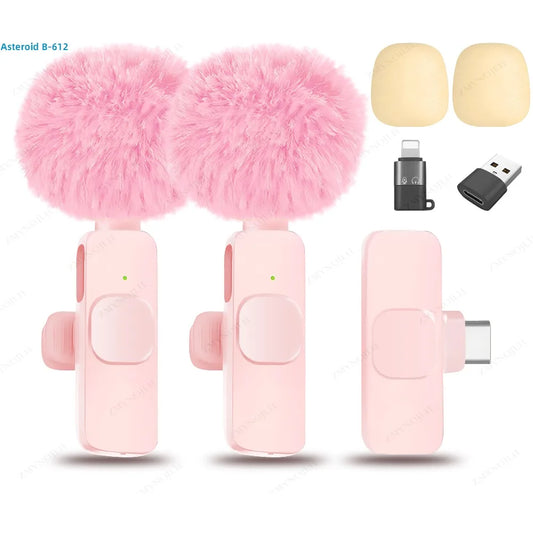 New Wireless Lavalier Microphone - Portable  Mini  Mic for Audio,  Video Recording,  Android,  PC,  Camera, Live Streaming,  Gaming &  Phone