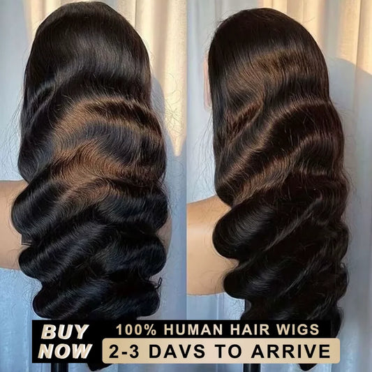 300%  Density  Body Wave  Human Hair Wig -30-36'' Lace Frontal ( 13x6 / 13x4 /  5x5 )  Glueless , Transparent HD