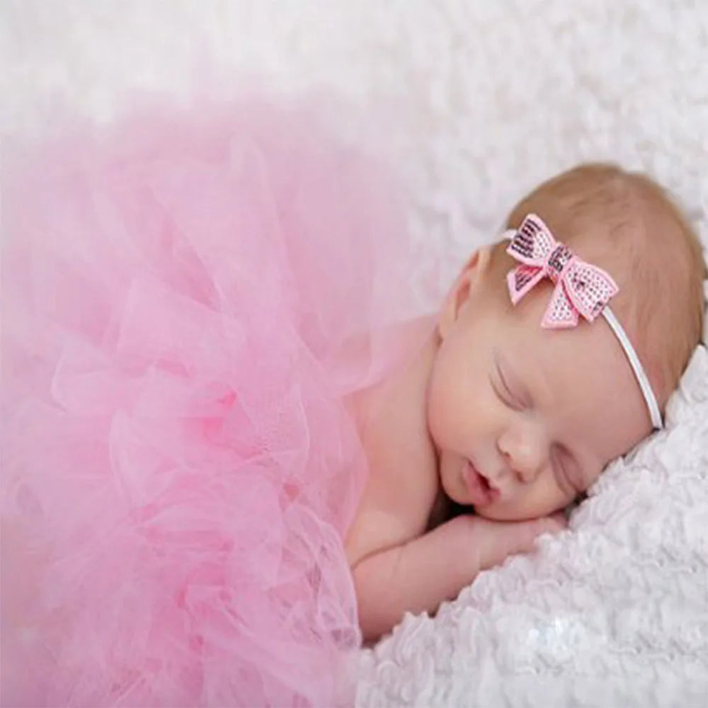 ''Newborn Baby Girl Outfit Set With Cute Headband''