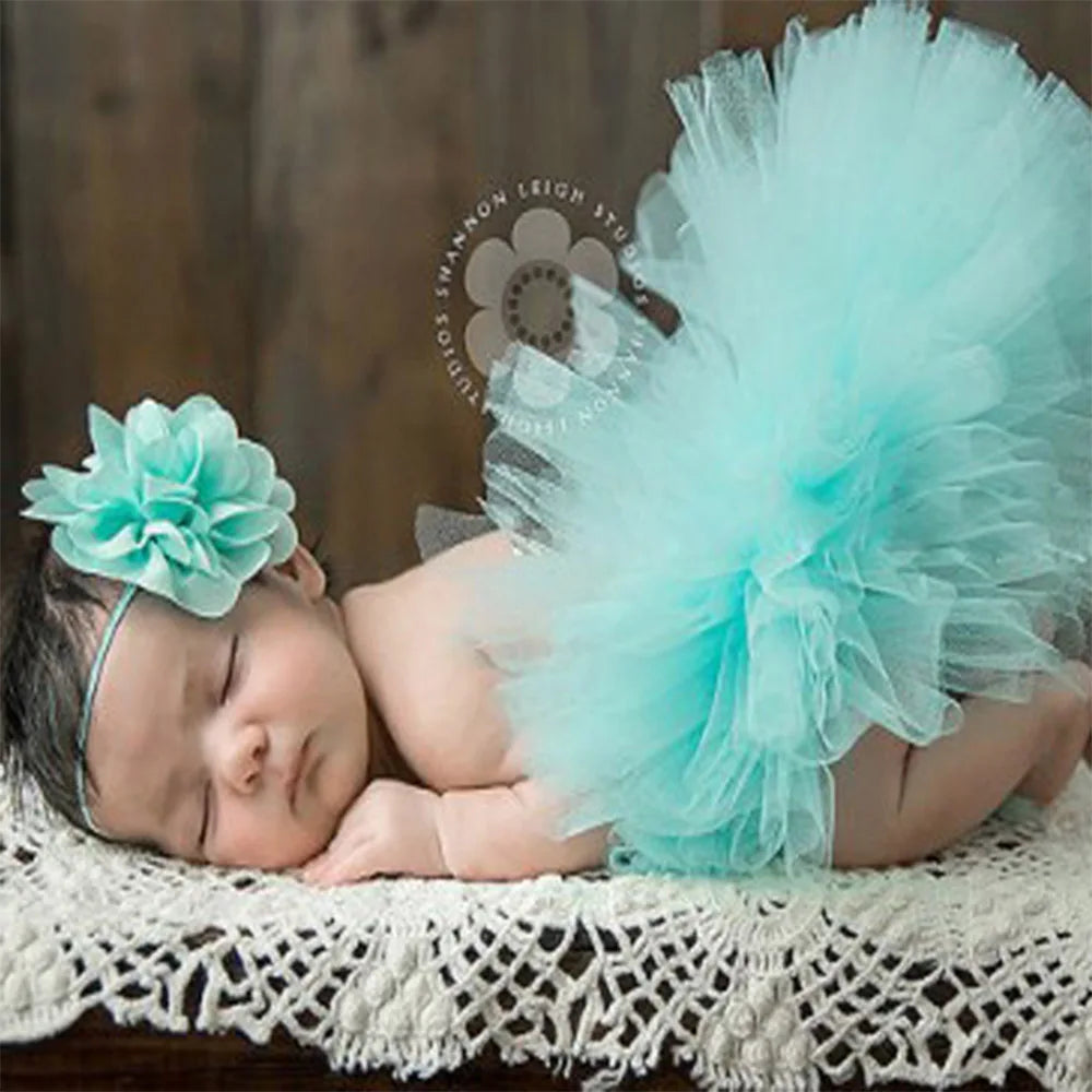 ''Newborn Baby Girl Outfit Set With Cute Headband''