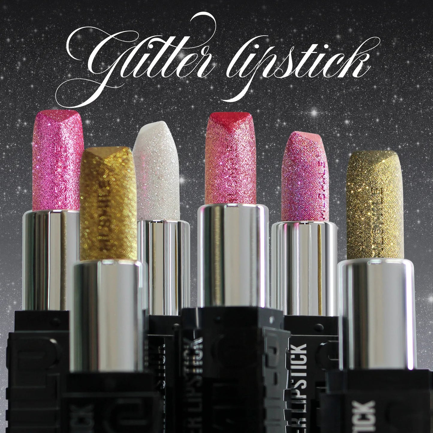 Waterproof Glitter Lipstick - Long-lasting Sparkle Lip Color