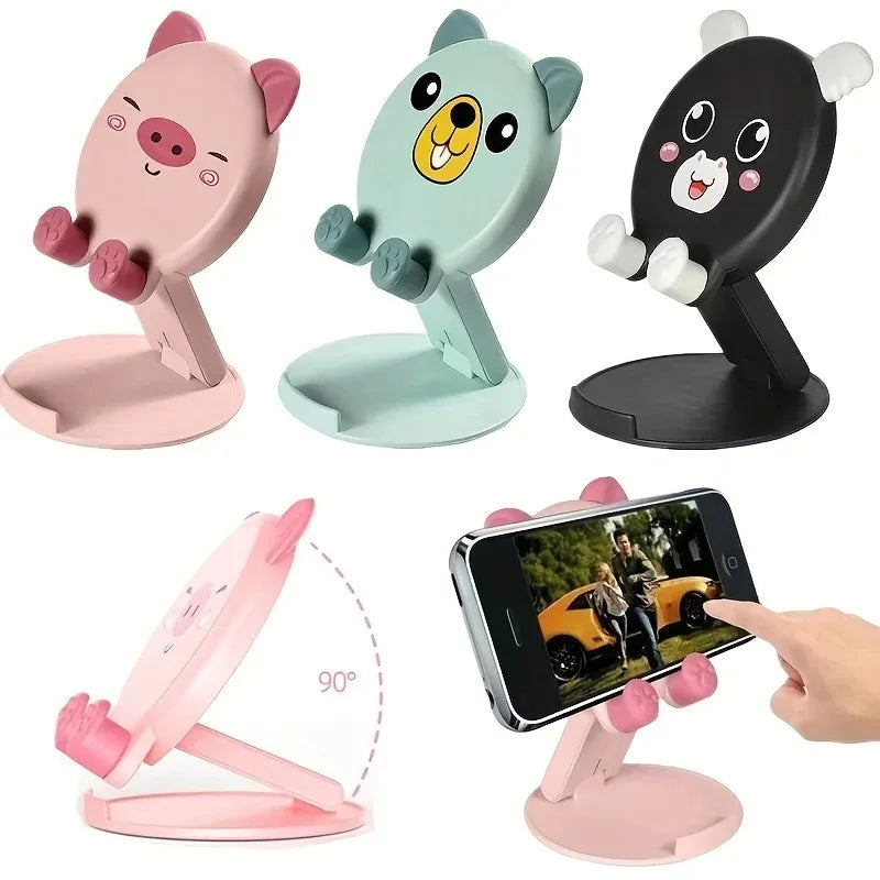 Foldable Adjustable Desktop Phone Holder - Stand for All Smartphones