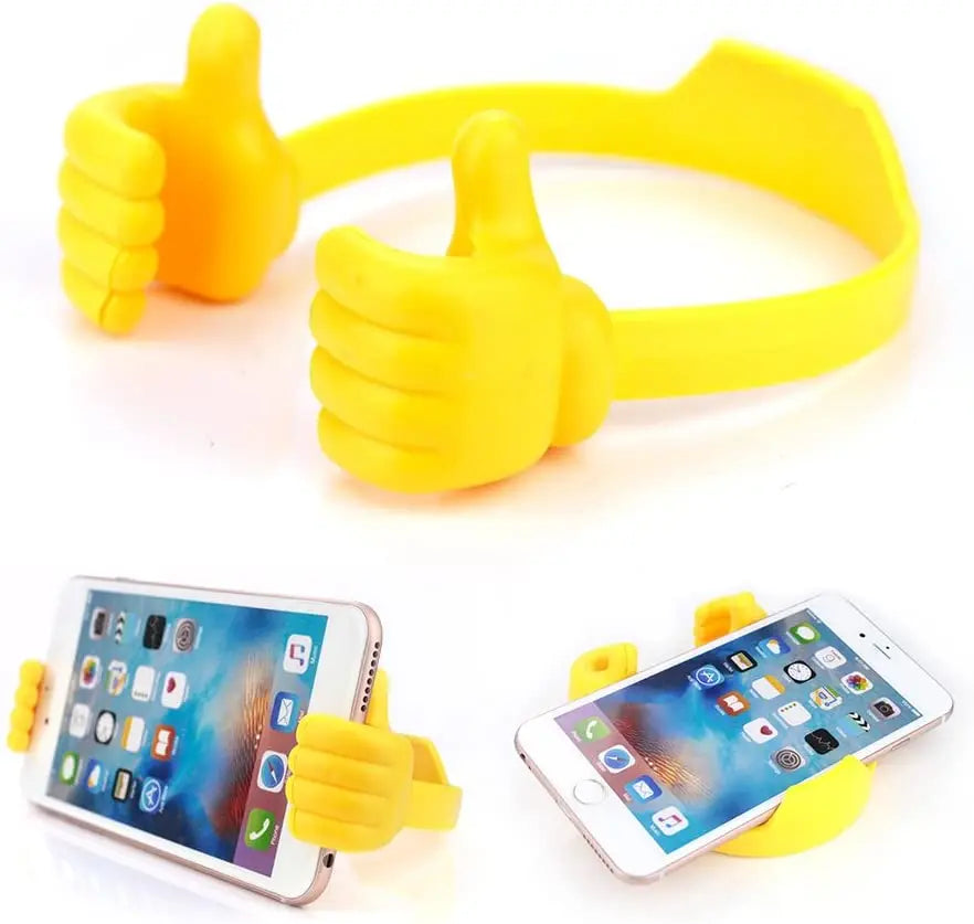 Universal Thumbs Up Phone Stand - Flexible Lazy Bracelet Holder for iPhone, Samsung, Xiaomi & Huawei