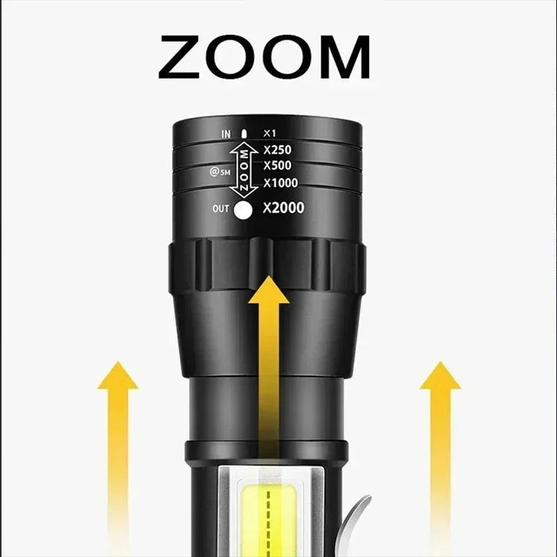 Portable Rechargeable LED Flashlight
