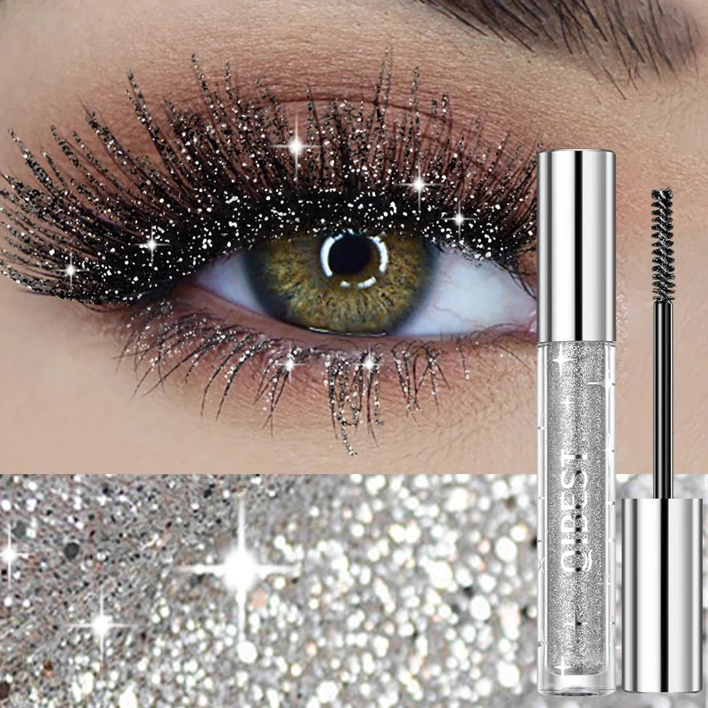 ''Diamond  Galaxy Glitter Mascara - Waterproof Shining  Sequin Lash Sparkle''