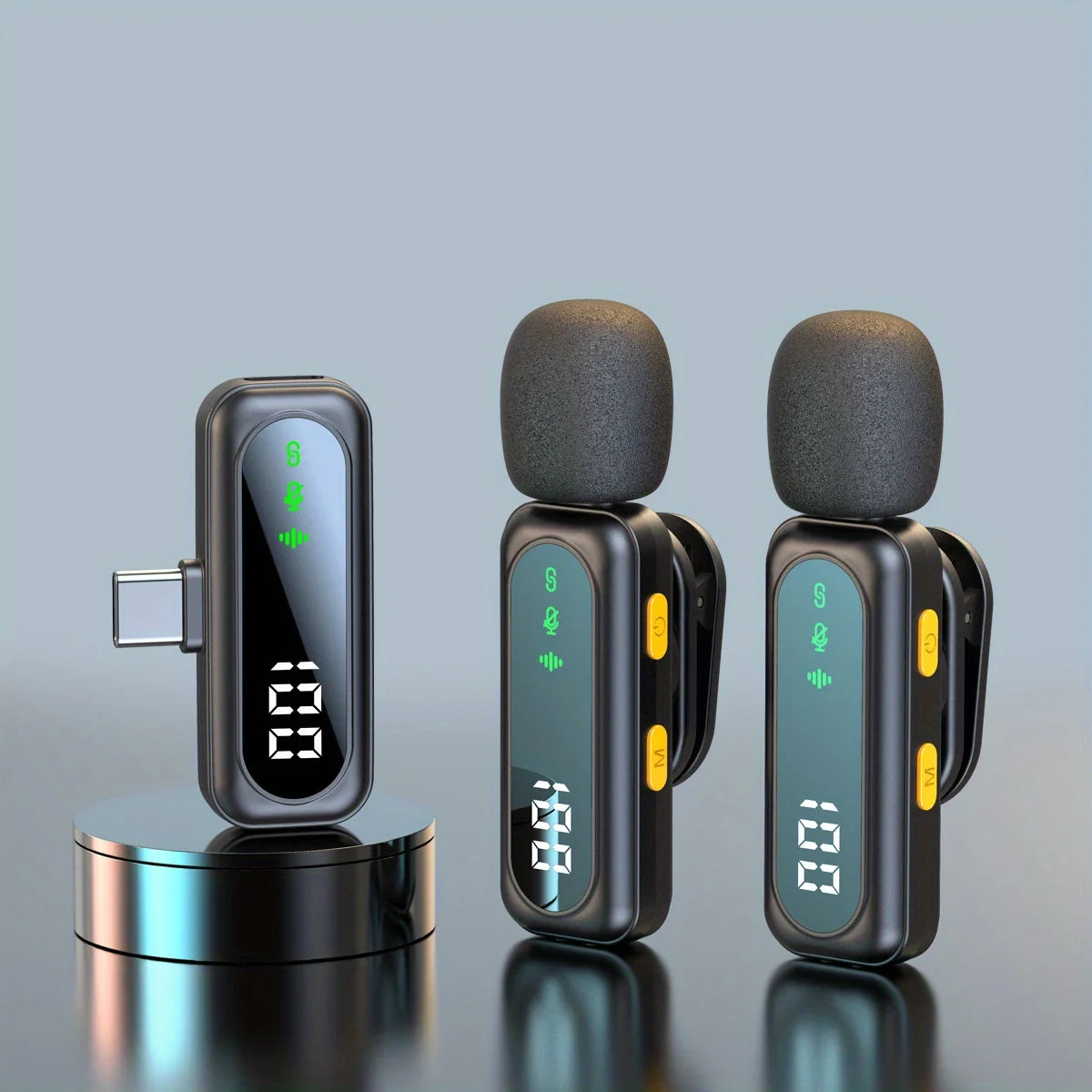 Wireless Lavalier Microphone – Professional Lapel Mic with Noise Cancellation for Vlog, Interviews & Conferences