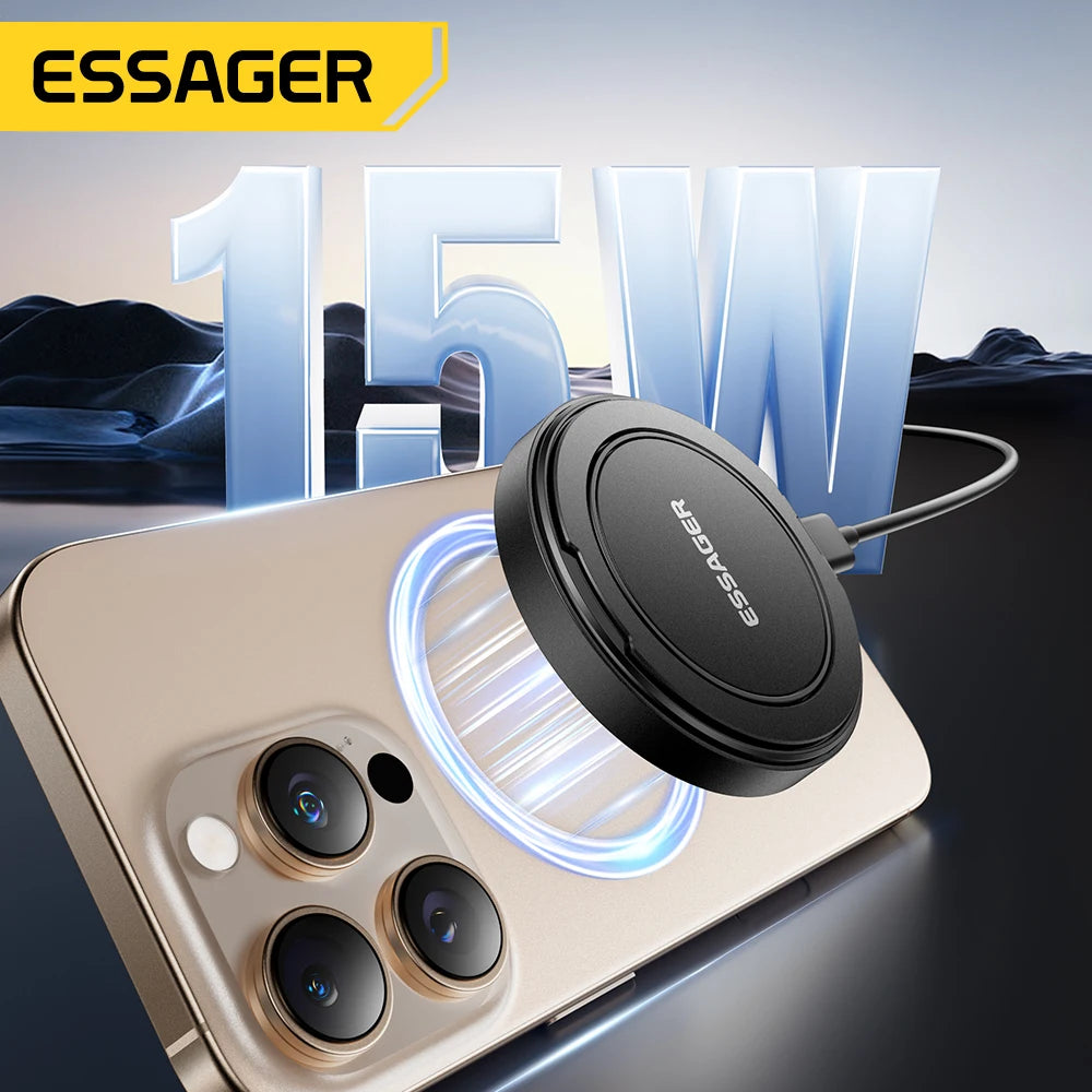 Magnetic Wireless Charger with  Holder -  15W Fast Charging  for  Smartphones