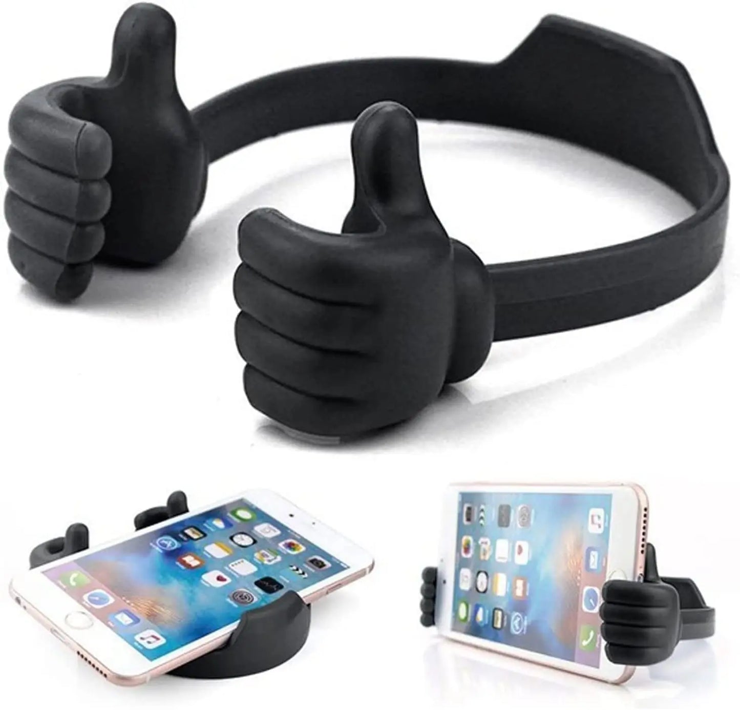 Universal Thumbs Up Phone Stand - Flexible Lazy Bracelet Holder for iPhone, Samsung, Xiaomi & Huawei