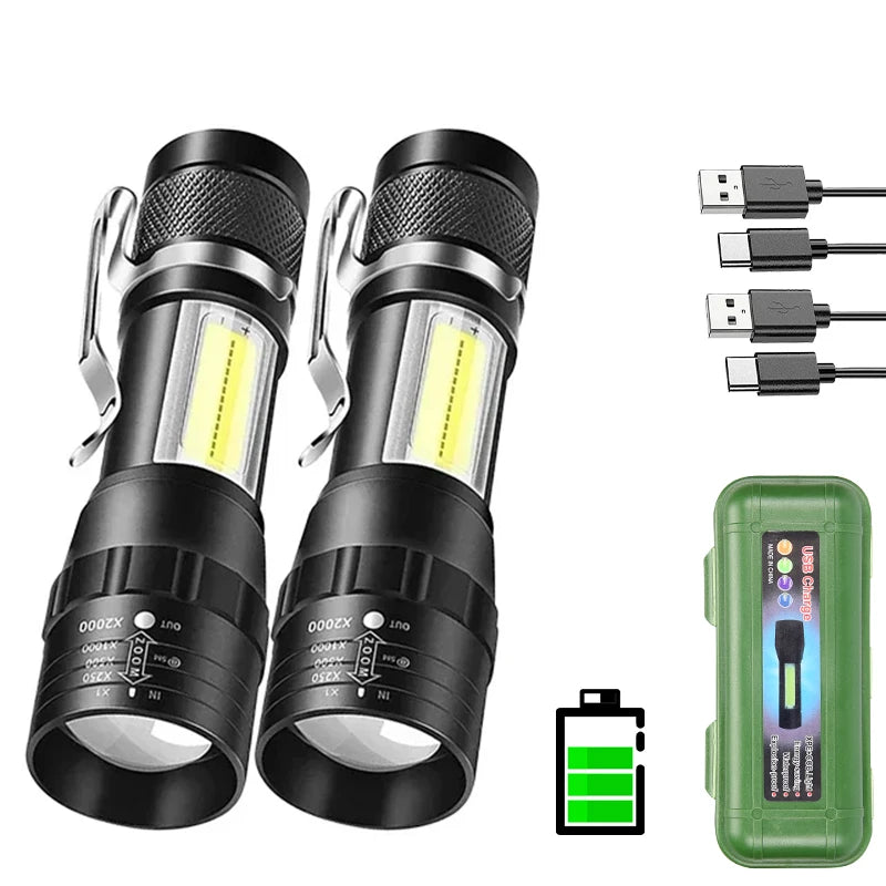 Portable Rechargeable LED Flashlight