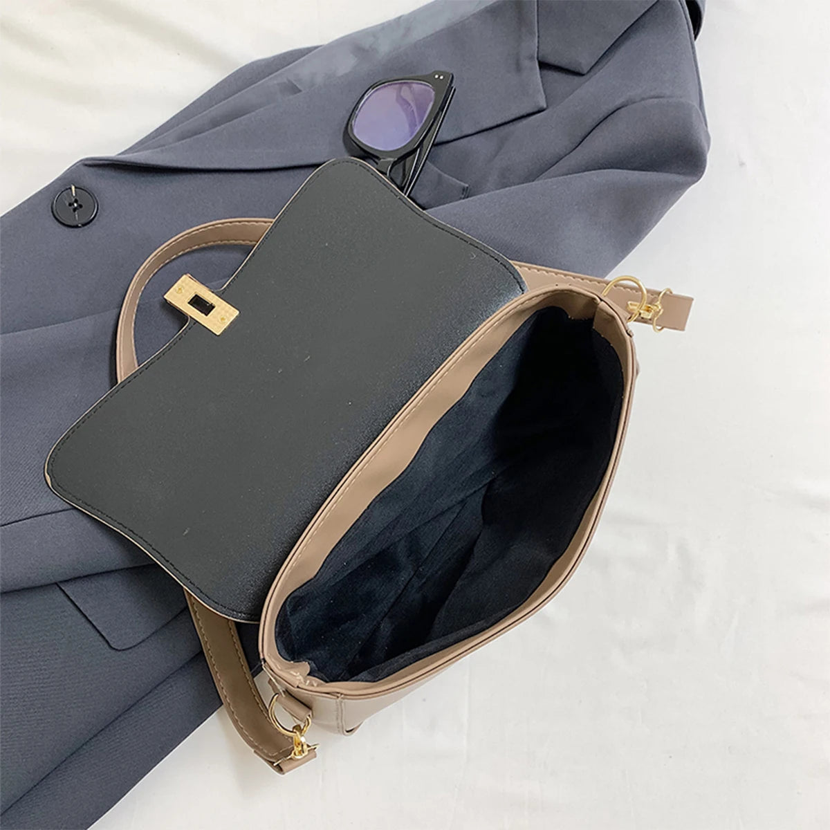 Minimalist Shoulder  Handbag for Women Minimalist Leather Shoulder Handbag for Women