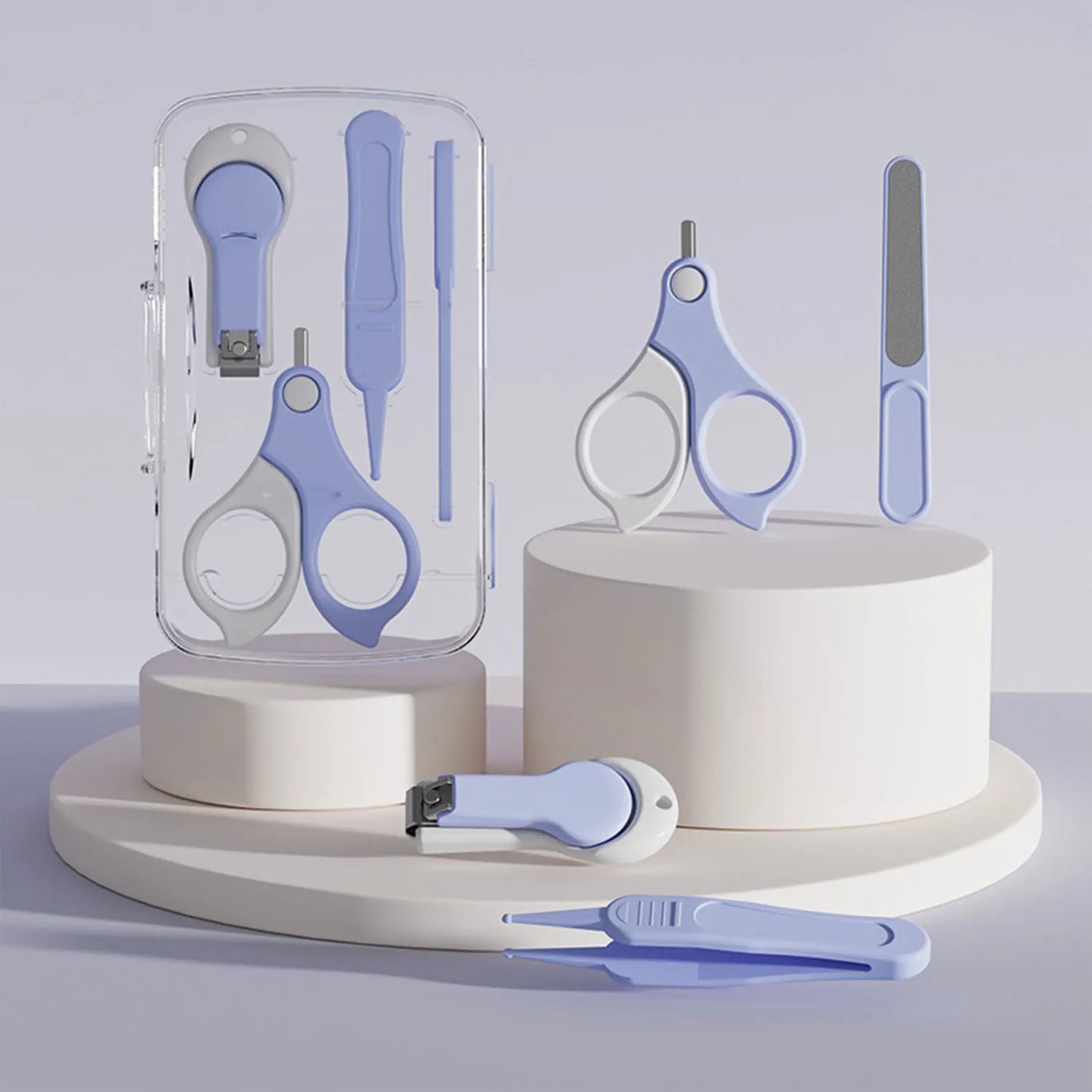 Baby Grooming  Kit - Complete  Infant Care  Set  with Brush, Comb, Nail Clippers &  Scissors