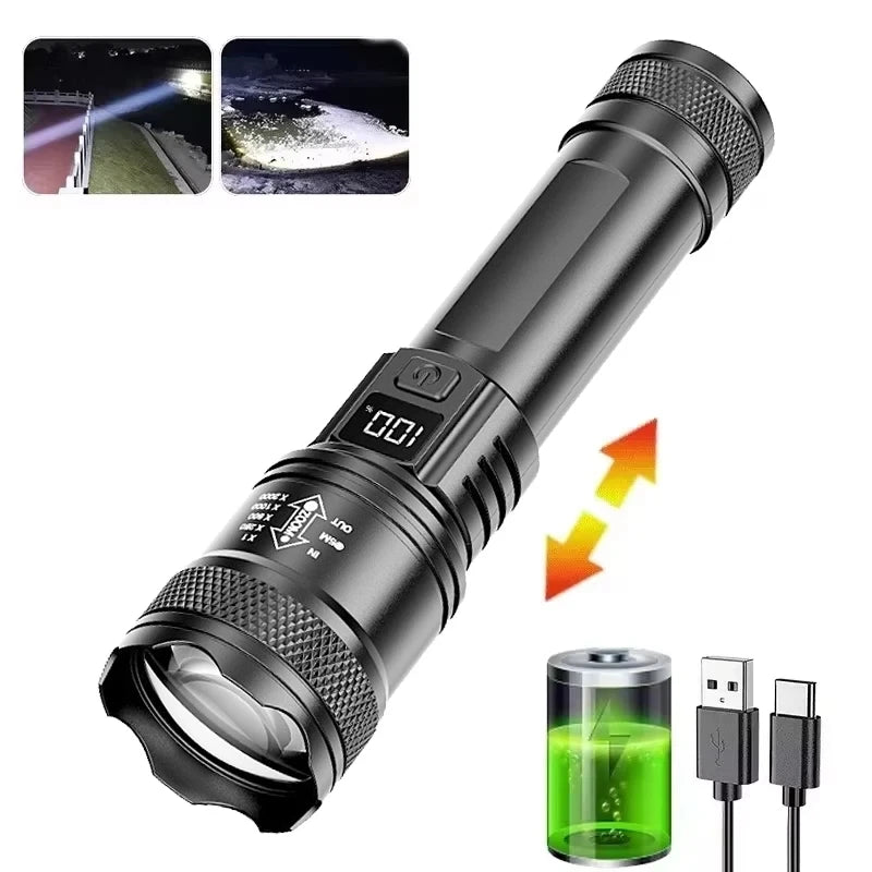 Portable Rechargeable LED Flashlight