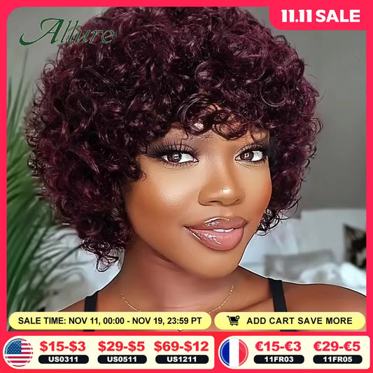 Jerry Curly Human Hair Wigs - Natural Soft Curl