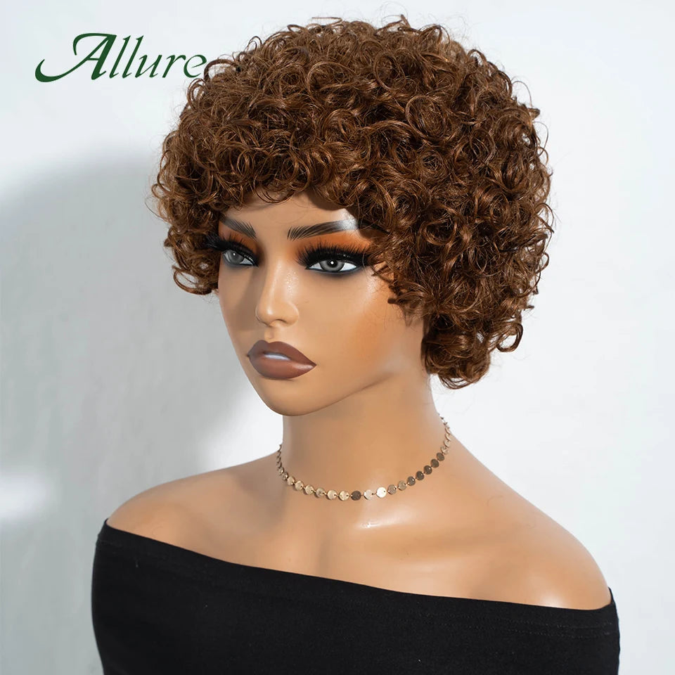 Jerry Curly Human Hair Wigs - Natural Soft Curl