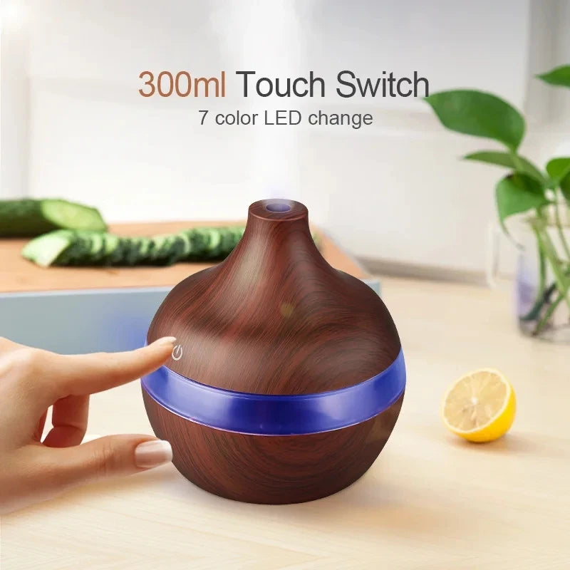 ''300ml  Electric Aroma  Humidifier - Ultrasonic  Essential Oil  Diffuser Cool  Mist  Aromatherapy  For Home''