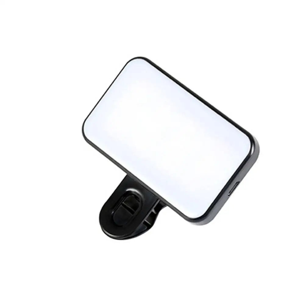 New Portable Mini Selfie Fill Light - 3  Modes,  Adjustable Brightness,  Rechargeable Clip- On For Mobile Phones &  Laptops