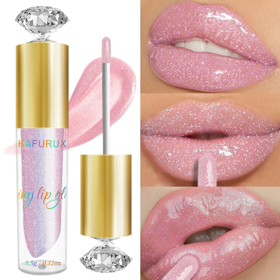 ''9 Colors  Diamond Shimmer Moisturizer  Glitter Lip Gloss - Hydrating  Shine  Lipstick''