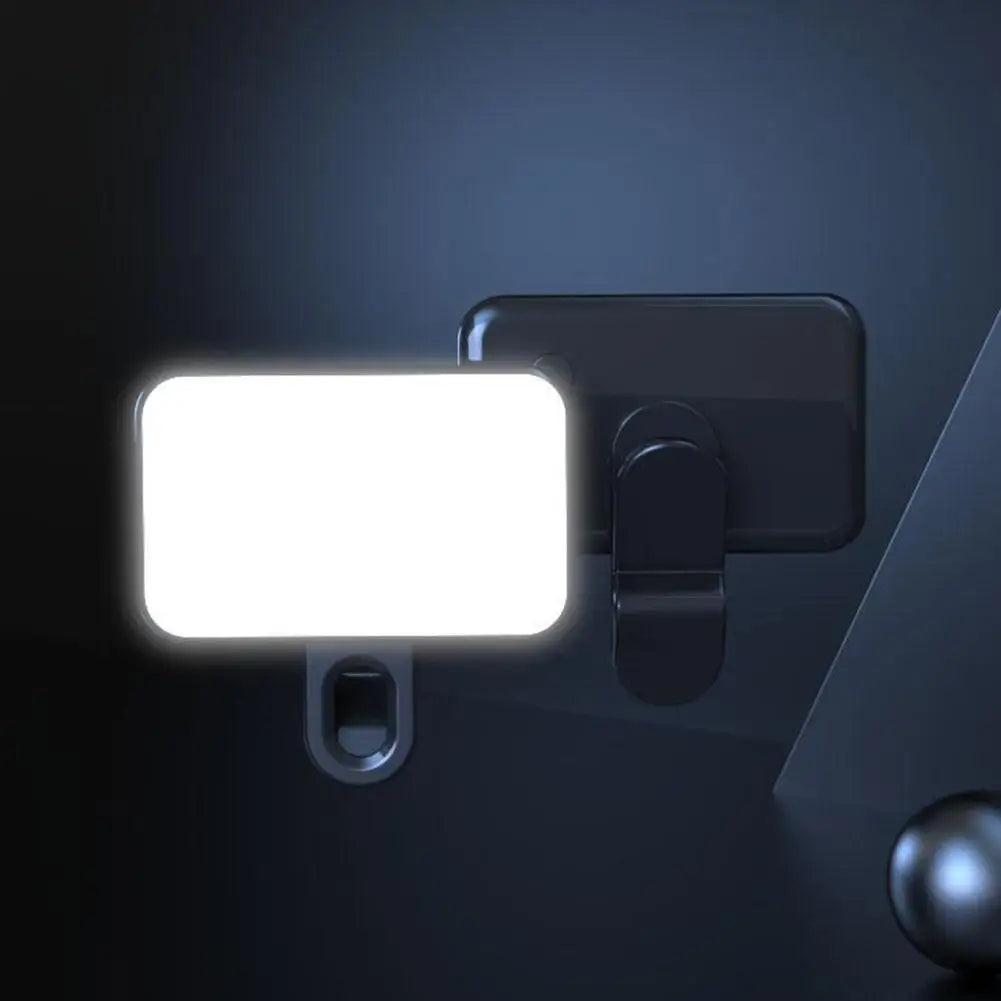New Portable Mini Selfie Fill Light - 3  Modes,  Adjustable Brightness,  Rechargeable Clip- On For Mobile Phones &  Laptops