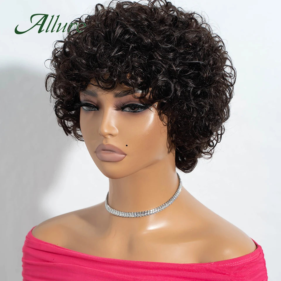 Jerry Curly Human Hair Wigs - Natural Soft Curl