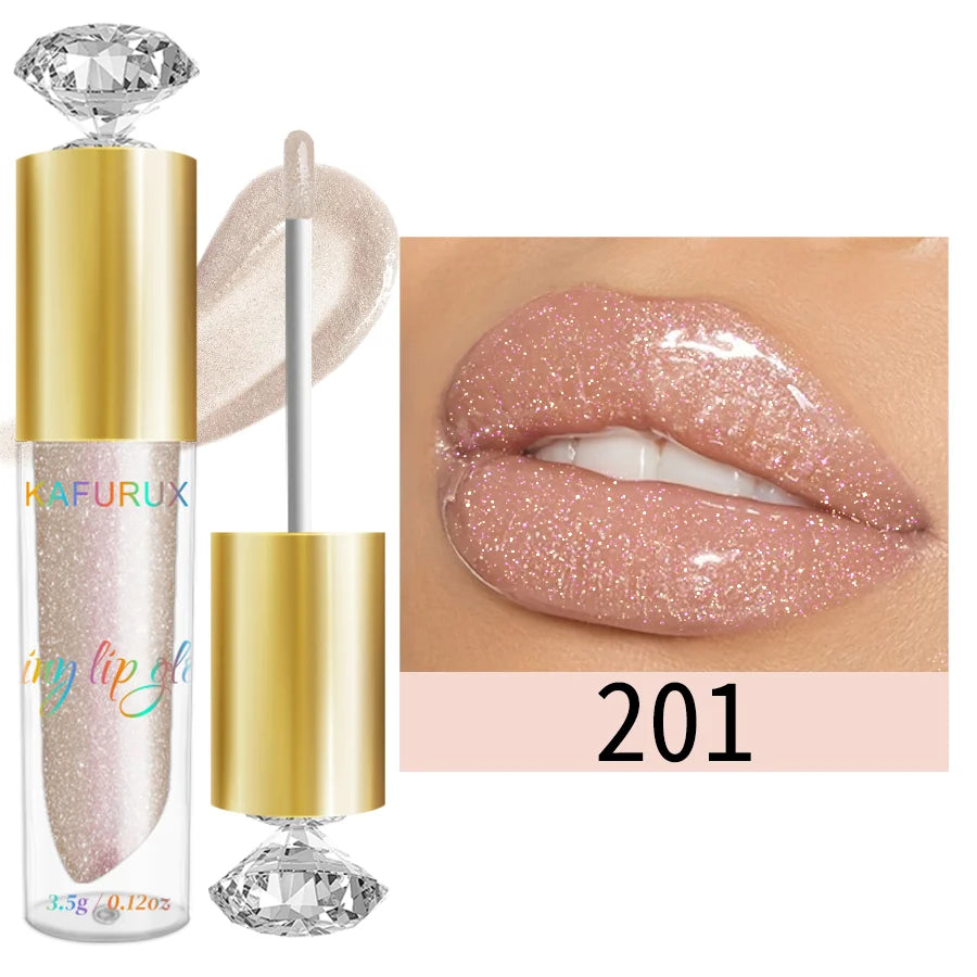 ''9 Colors  Diamond Shimmer Moisturizer  Glitter Lip Gloss - Hydrating  Shine  Lipstick''