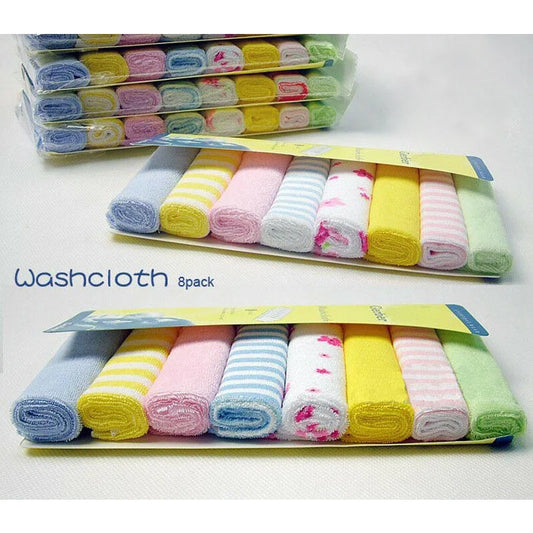 Set of Soft Baby Washcloths - Gentle Newborn Face &  Body Towels