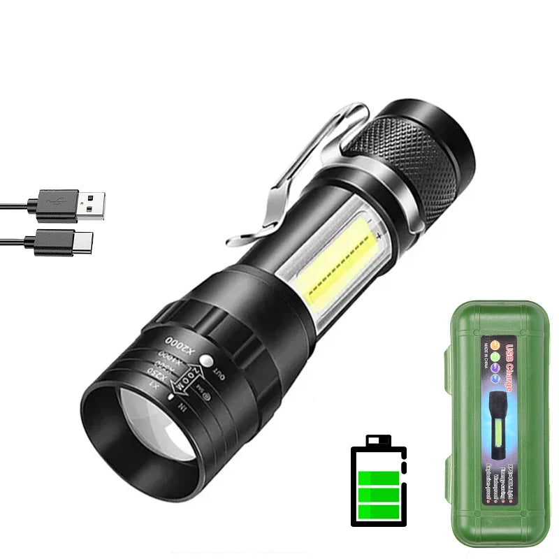 Portable Rechargeable LED Flashlight