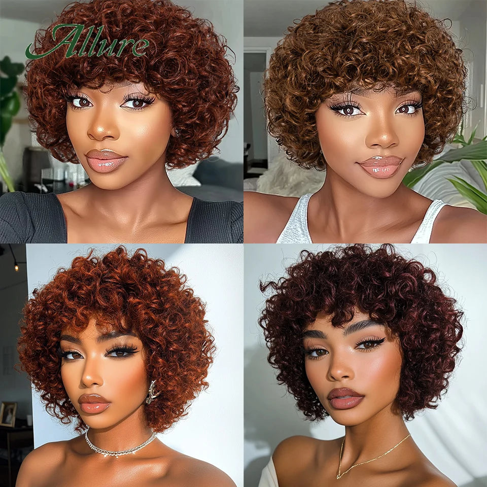 Jerry Curly Human Hair Wigs - Natural Soft Curl