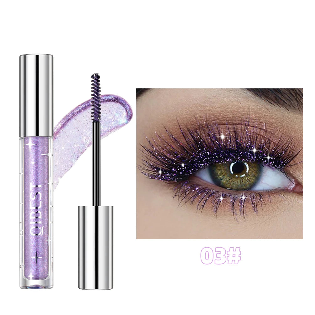 ''Diamond  Galaxy Glitter Mascara - Waterproof Shining  Sequin Lash Sparkle''