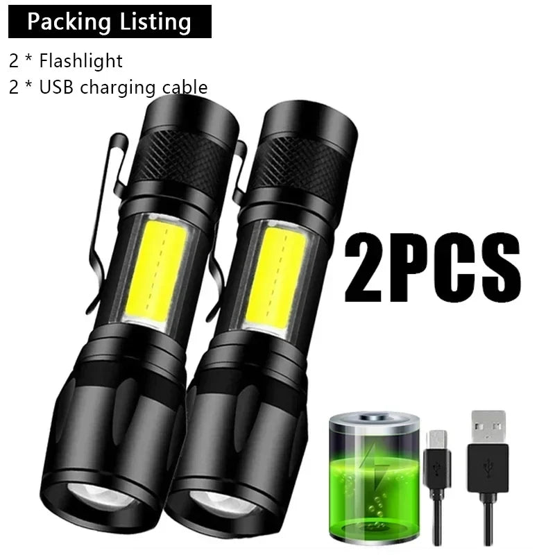 Portable Rechargeable LED Flashlight