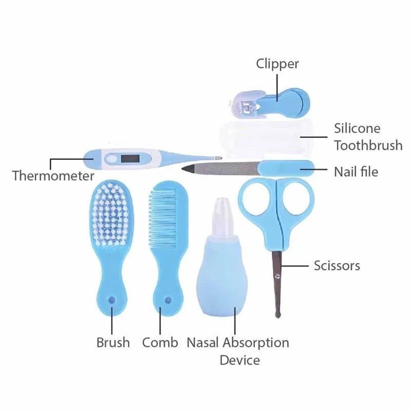Baby Grooming  Kit - Complete  Infant Care  Set  with Brush, Comb, Nail Clippers &  Scissors