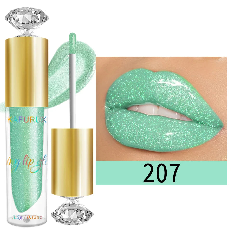 ''9 Colors  Diamond Shimmer Moisturizer  Glitter Lip Gloss - Hydrating  Shine  Lipstick''