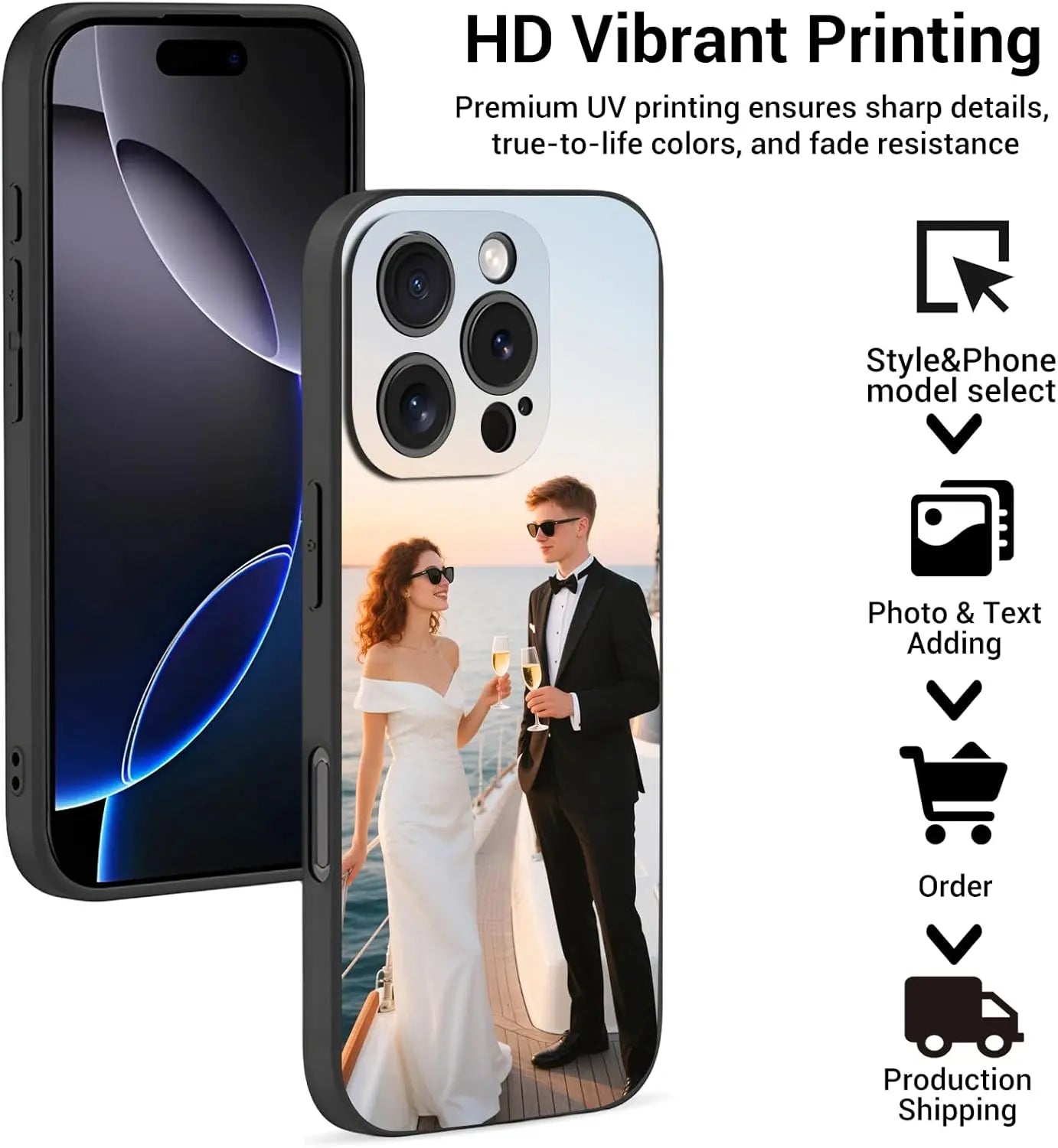 Custom Matte iPhone Case (iPhone 11–17) – Personalized Shockproof Slim Protective Cover