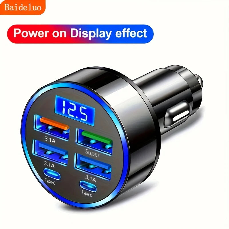''100W Fast Portable Car Charger - Dual USB Quick  Charge Adapter