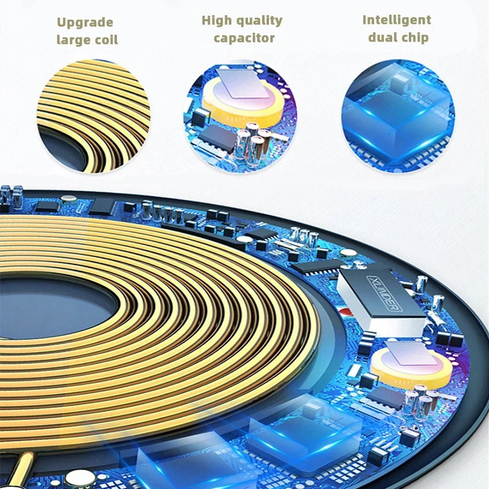 Fashion Qi Fast Wireless Charger Car Phone Holder -   Air Vent Mount