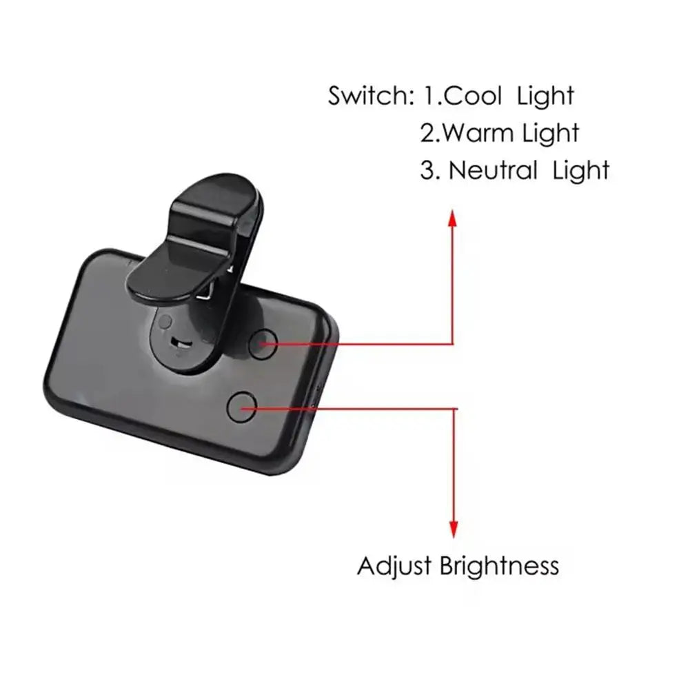 New Portable Mini Selfie Fill Light - 3  Modes,  Adjustable Brightness,  Rechargeable Clip- On For Mobile Phones &  Laptops