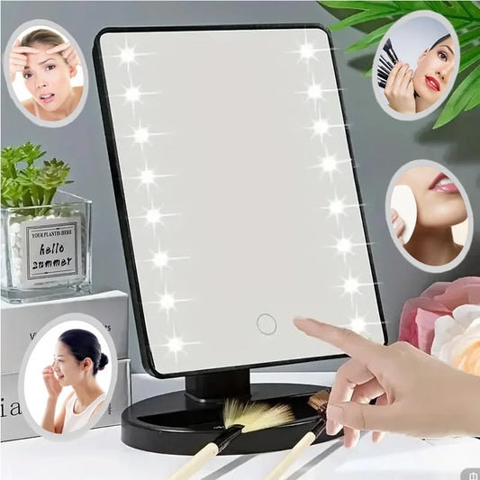 ''LED Rechargeable Touch Screen Makeup Mirror''