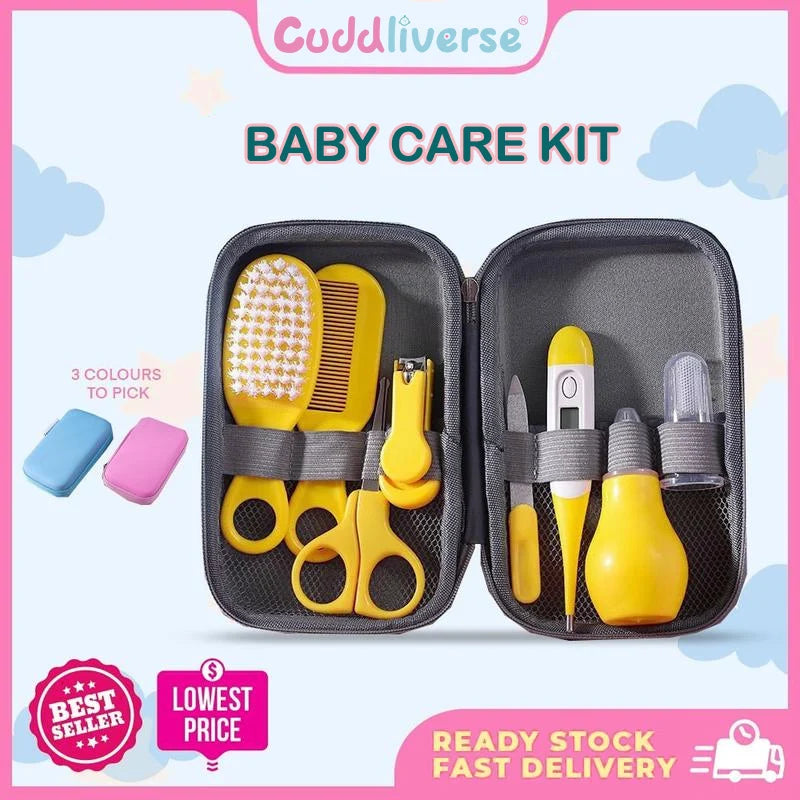 Baby Grooming  Kit - Complete  Infant Care  Set  with Brush, Comb, Nail Clippers &  Scissors