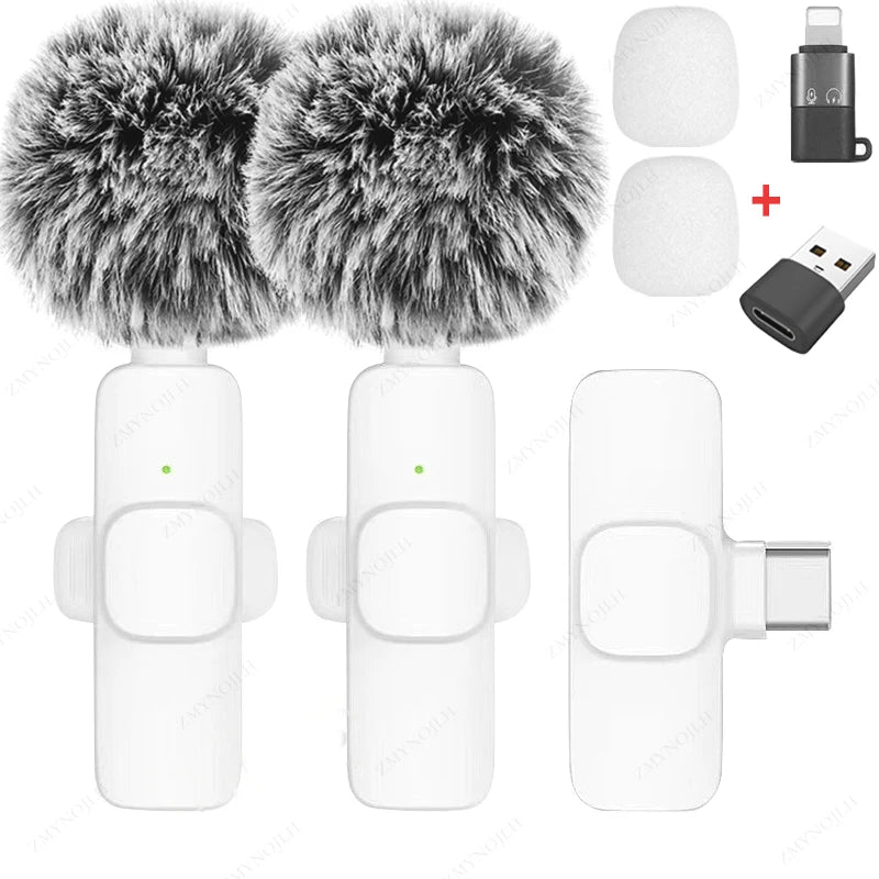 New Wireless Lavalier Microphone - Portable  Mini  Mic for Audio,  Video Recording,  Android,  PC,  Camera, Live Streaming,  Gaming &  Phone