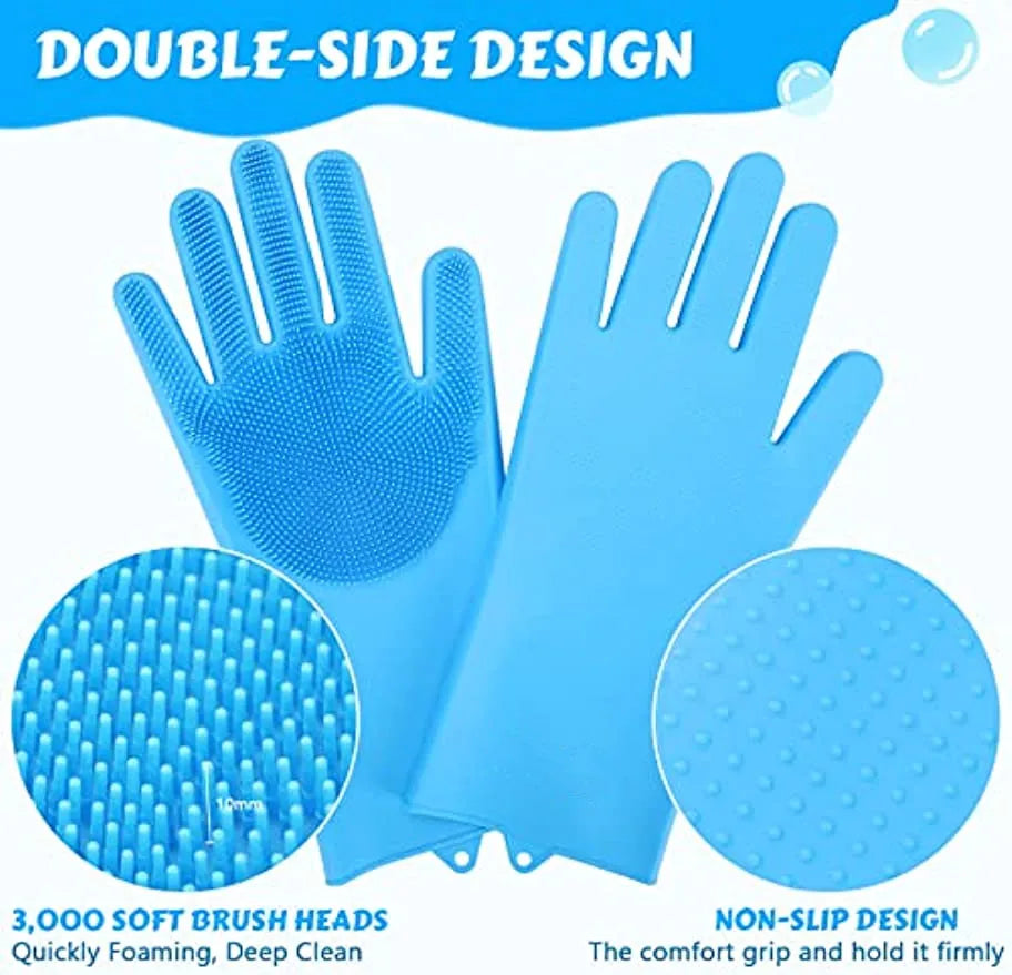 Pet Grooming &  Bathing Gloves - Hair Removal Massage Mitt