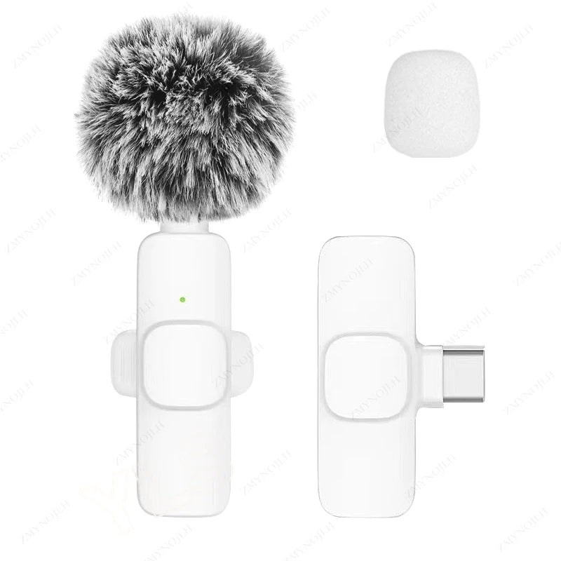New Wireless Lavalier Microphone - Portable  Mini  Mic for Audio,  Video Recording,  Android,  PC,  Camera, Live Streaming,  Gaming &  Phone