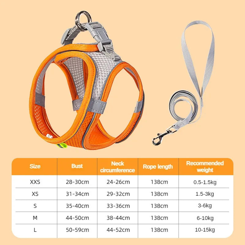 ''Adjustable Puppy Harness - Soft & Comfortable Dog Harness for Small to Medium Dogs''