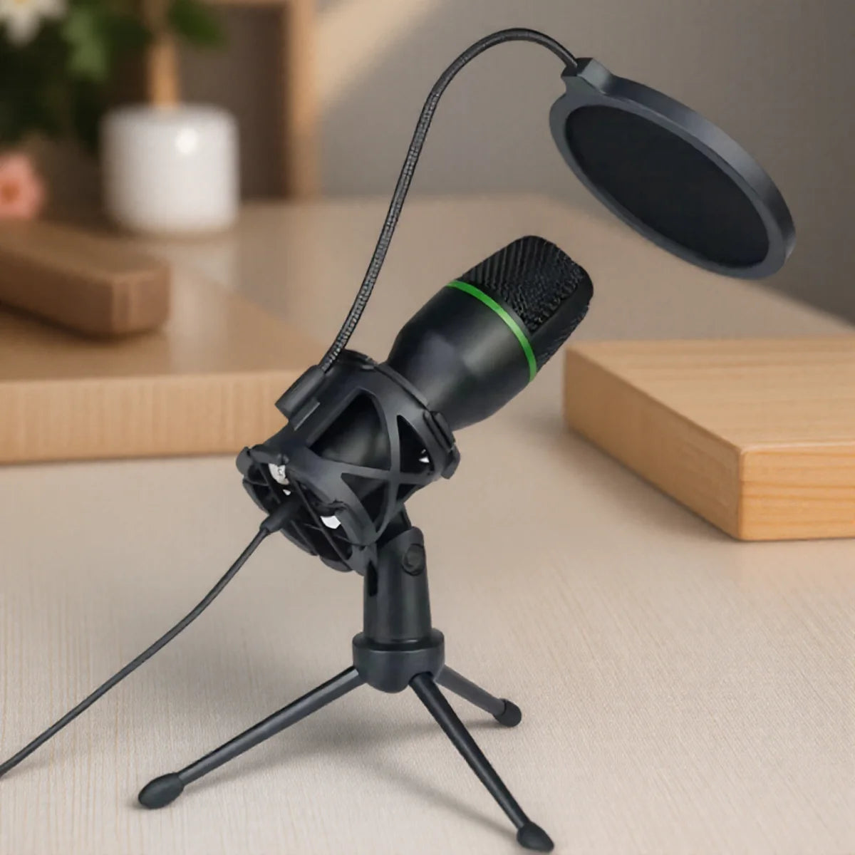 RGB Lighting Microphone Kit with Tripod Stand - Professional Condenser Mic for Streaming,  YouTube Podcast &  Recording