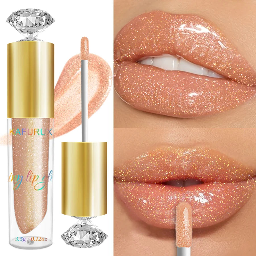 ''9 Colors  Diamond Shimmer Moisturizer  Glitter Lip Gloss - Hydrating  Shine  Lipstick''