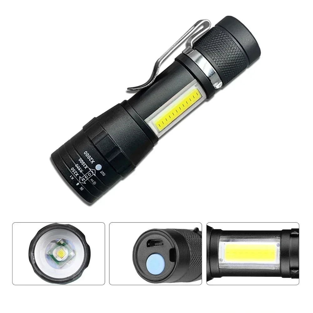 Portable Rechargeable LED Flashlight