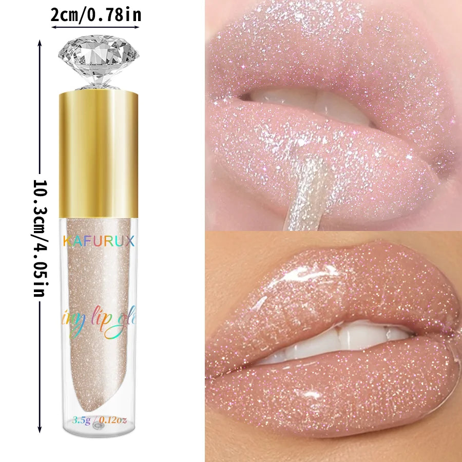 ''9 Colors  Diamond Shimmer Moisturizer  Glitter Lip Gloss - Hydrating  Shine  Lipstick''