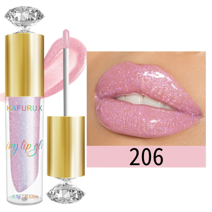 ''9 Colors  Diamond Shimmer Moisturizer  Glitter Lip Gloss - Hydrating  Shine  Lipstick''